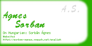 agnes sorban business card